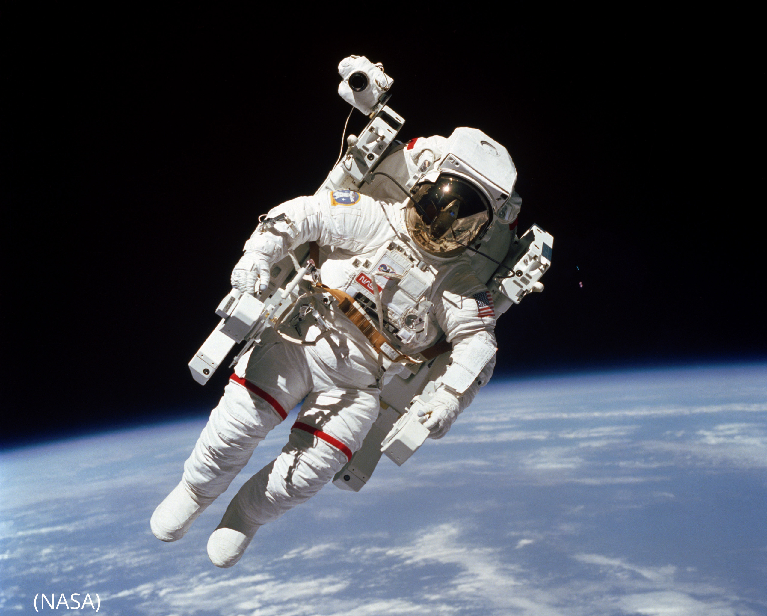NASA astronaut above Earth